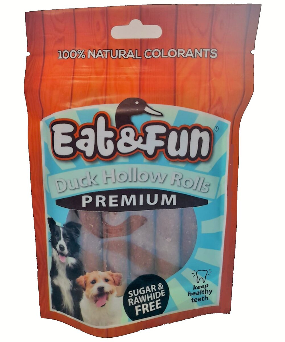 EAT&FUN RECOMPENSE CAINI DUCK HOLLOW ROLLS 110 G